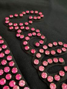 SHEIN Unity Letter Graphic Sweatshirt Pullover Fall Outfit - Black - View 7