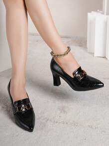 Women's High-heeled Pumps - Black - View 5