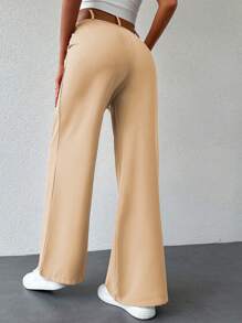 RueChic 斜袋闊腿褲（無腰帶）