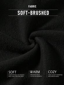 SHEIN EZwear Áo nỉ nữ cỡ lớn tối giản thông thường có in chữ, mùa thu/đông - màu đen - Xem 8