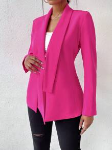 Zolique Solid Shawl Collar Blazer Fall Cloth For Women