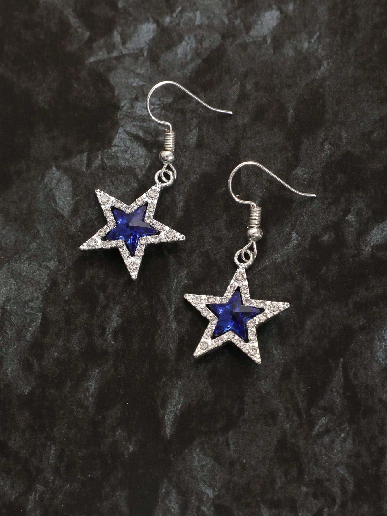 Our Goth 1pair Fashion Zinc Alloy Rhinestone Star Drop