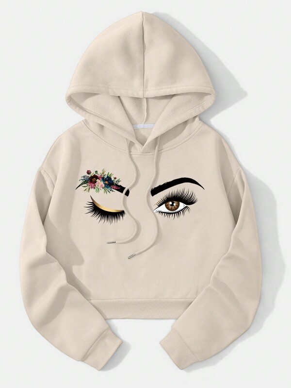 INAWLY Floral & Figure Graphic Thermal Lined Drawstring Hoodie,Long Sleeve Tops Graduation,Back To School Outfits,Graduation,Teacher Outfits For Women,Back To School