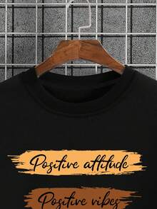 Nam Đồ họa Chữ cái Lót nhiệt Áo nỉ - màu đen - Xem 4