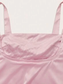 SHEIN MOD Chất rắn Váy Dây - Màu Hồng baby - Xem 4