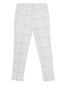 Manfinity Mode Nam In kẻ sọc Quần tây - trắng - Xem 2