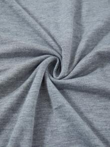 SHEIN EZwear Solid Ruched Tank Top - Grey - View 6