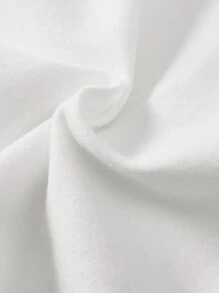 Baby Girl Casual Hamburger & Letter Pattern Long Sleeve Round Neck Top, Suitable For Autumn - White - View 3