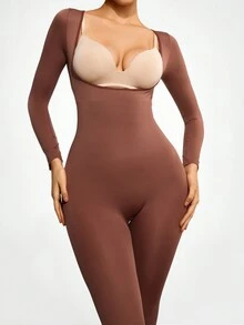 SHAPORA Body fajas unicolor - Óxido marrón - Ver 3