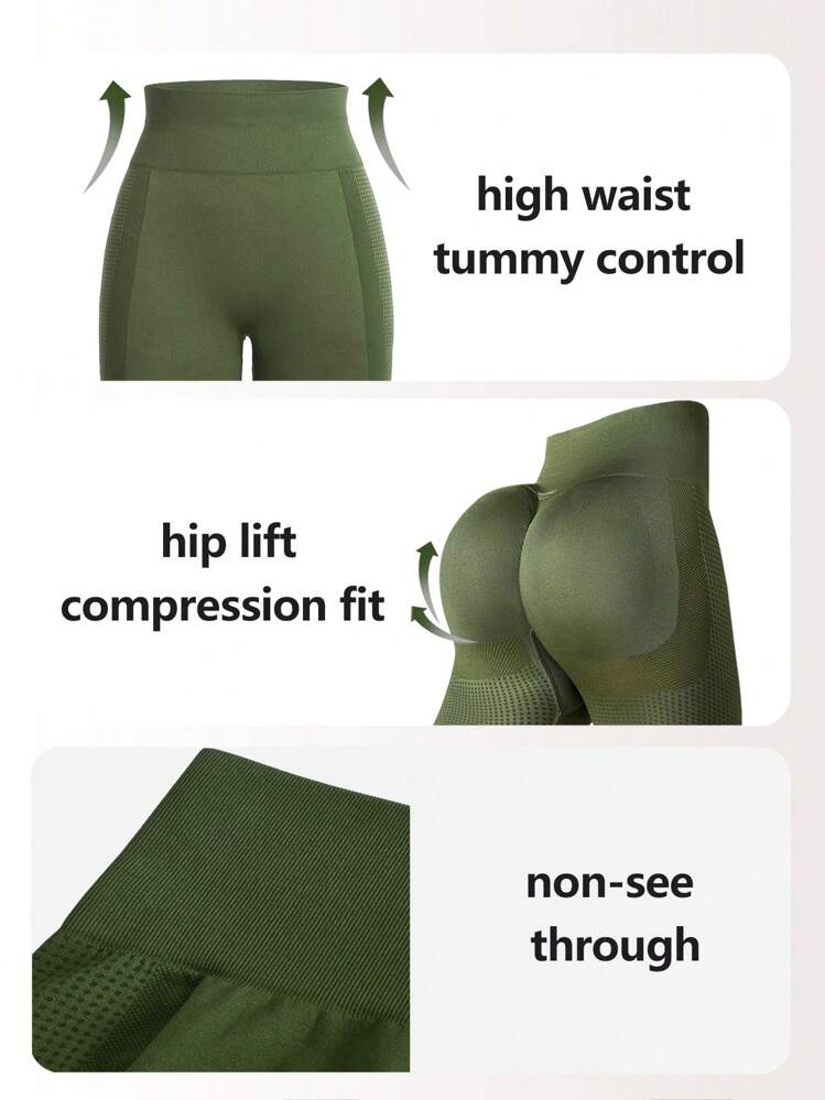 Activina 4 peças Conjunto de Leggings Esportivas Sólidas, Calças de Ioga para Mulheres - Multicolorido - Visão 3