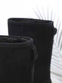 SHUZIA Women Shoes Slip-On Fluffy Lining Round Toe Flatform Boot Faux Suede Black Boot Summer Shoes Spring Shoes Spring Break Easter For Christmas