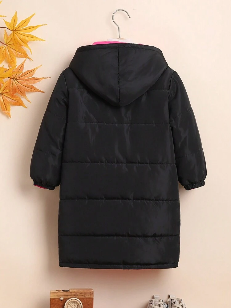 Young Girl Zip Up Hooded Padded Coat