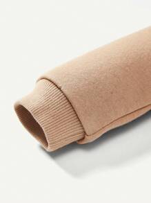 Cozy Pixies Áo nỉ in hình bé trai Argyle - Màu Khaki - Xem 4