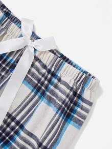 Snug Zone 3件套格子印花睡衣裤，秋冬服装 - 彩色 - 查看 5