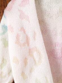 Baby Girl Graphic Pattern Duster Cardigan - Multicolor - View 3