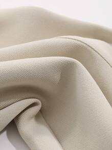 DAZY 纯色斜口袋阔腿运动裤，女式秋季慢跑裤 - 杏色 - 查看 7