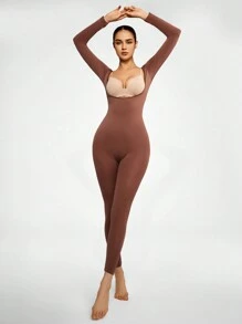 SHAPORA Body fajas unicolor - Óxido marrón - Ver 1