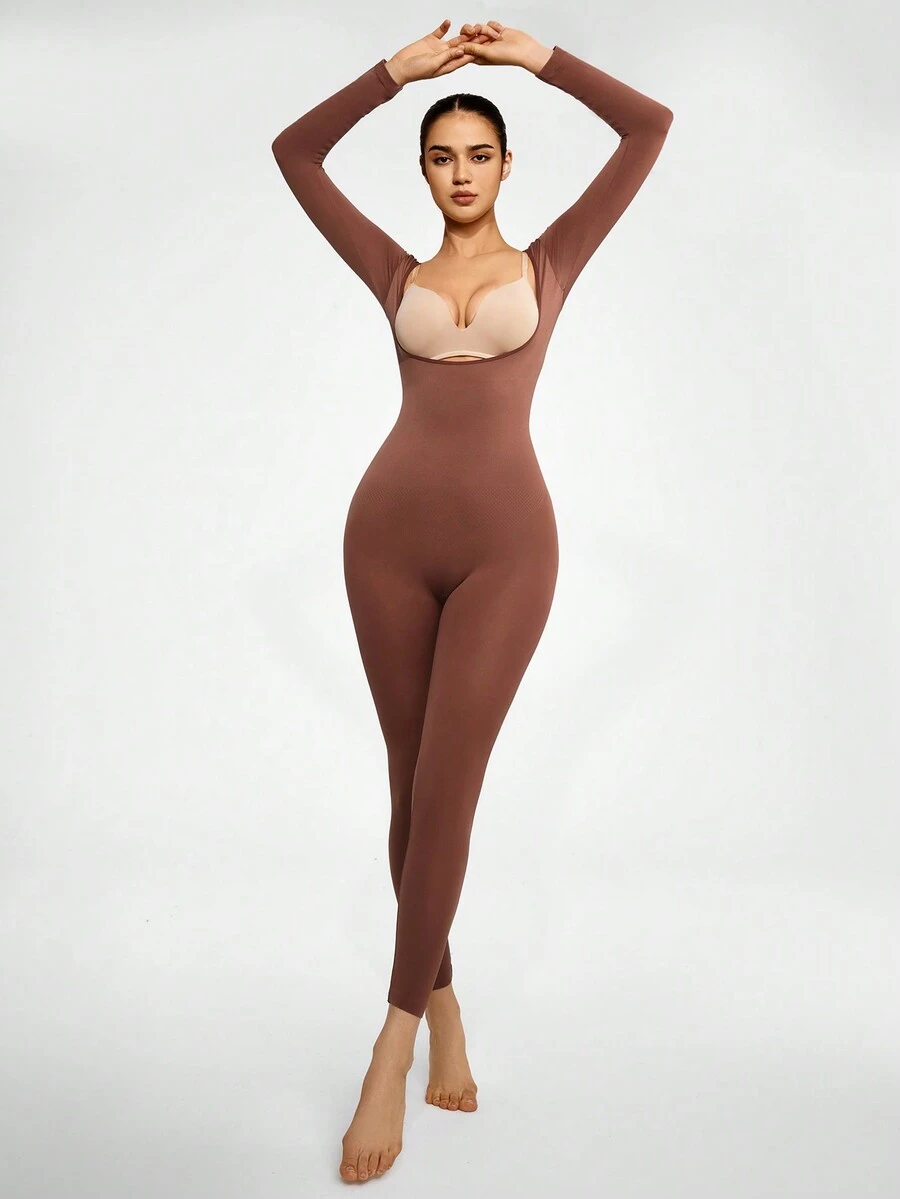 SHAPORA Body fajas unicolor - Óxido marrón - Ver 1