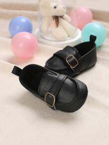 1pair Soft Bottom Baby Shoes For Boys Aged 0-1 - Black - View 7