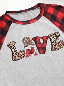 Chiquease 聖誕字母圖案T恤 - 灰色 - 查看 4