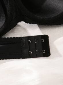 Sujetador unicolor con aro - Negro - Ver 4