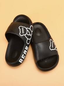 Dép xăng đan cho bé trai, dép đế dày chống trượt cho thanh thiếu niên, dép thời trang thường ngày, dép đi biển, giày dép, dép trong nhà và ngoài trời. - màu đen - Xem 2