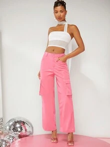 SHEIN BAE Áo crop top lưới cổ bất đối xứng - trắng - Xem 4