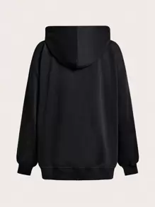 SHEIN ICON Halloween Reflective Skeleton Print Zip Up Hoodie