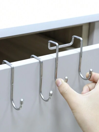 Madebyblanc 1入組門上抽屜櫥櫃鉤,不銹鋼雙S形鉤支架衣架