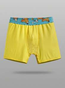 Manfinity Swimmode Hombres Shorts de natación con estampado de plátano de cintura con cordón 2 en 1 - verde menta - Ver 6