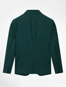 CLOUDSTYLE Men Plus Solid Blazer & Vest Blazer & Pants Suit Set - Dark Green - View 6