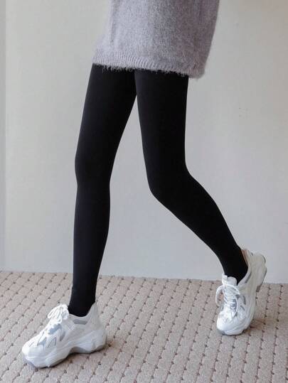 DAZY 纯色保暖内衬紧身裤