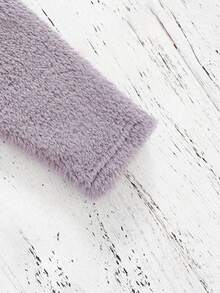 Baby Boy 3D Ear Design Hooded Teddy Jumpsuit - Dark Grey - View 6