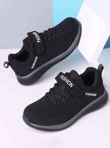 秋季青少年校園運動鞋 - 黑色 - 查看 3