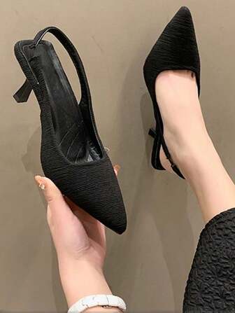 2025秋冬季女士高跟鞋，优雅款，猫跟鞋，尖头鞋