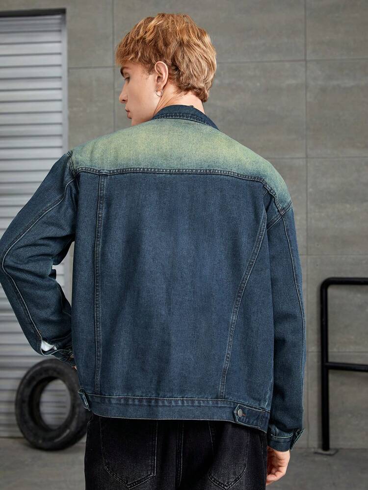 Men Flap Pocket Denim Jacket