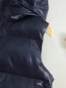 SHEIN 男童单件拉链连帽背心加厚外套 - 彩色 - 查看 4