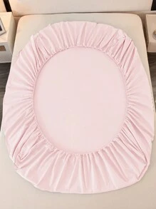 1 pieza Sábana ajustada de unicolor, protector de colchón, funda de colchón para cama, sábana ajustada de bolsillo profundo, suave y transpirable, para camas de todos los tamaños