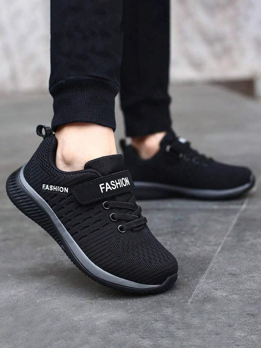 秋季青少年校園運動鞋 - 黑色 - 查看 1