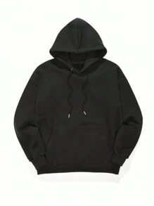 Manfinity Sport Corelite 男士字母图案抽绳运动卫衣 男士卫衣 - 黑色 - 查看 5