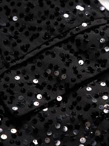 Manfinity AFTRDRK Men Contrast Sequin Lapel Neck Blazer - Black - View 4