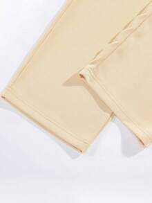 Manfinity EMRG 男士交叉印花腰部抽繩衛褲 - 杏色 - 查看 7