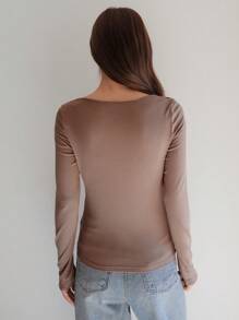 DAZY Two Tone Scoop Neck Tee Pajama