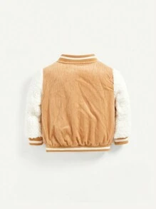 Cozy Pixies سترة الكلية مدرز بالحروف مبطن حراري ولد