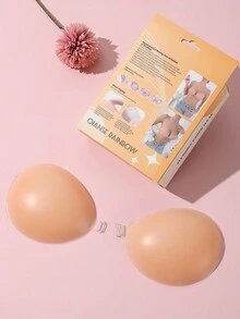 Front-close Silicone Bra - Apricot - View 8