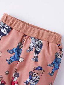 男嬰卡通圖案衛衣和衛褲