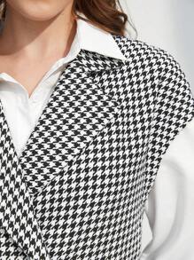 BizChic 千鳥格印花雙排釦外套馬甲 - 彩色 - 查看 8