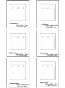 1 pieza Sábana ajustada de unicolor, protector de colchón, funda de colchón para cama, sábana ajustada de bolsillo profundo, suave y transpirable, para camas de todos los tamaños