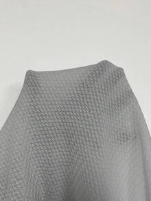 SHEIN LUNE Guipure Lace Appliques Cold Shoulder Sweatshirt - Light Grey - View 7