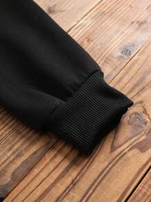 SHEIN LUNE 萬聖印花運動衫 - 黑色 - 查看 4